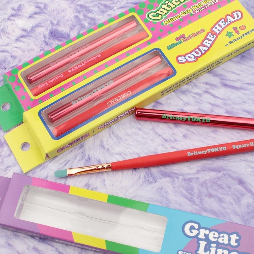 现货日本CONCELECT圆头笔平笔万能笔美甲BritneyTOKYO老师限定款,淘宝优惠券,粉丝福利购,淘宝优惠卷