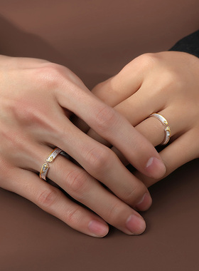 圣雅罗999纯银龙凤开口情侣戒