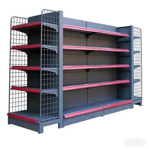 加厚超市货架展示架便利店小卖部玩具文具单面靠墙双面多层置物架 - 图3