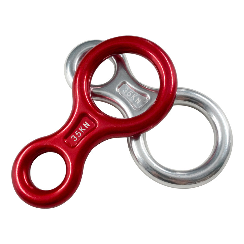 Outdoor 8-figure ring descender mountaineering slow descent equipment