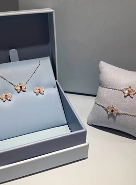 陈都灵同款HF何家原厂贝母蝴蝶兰耳钉手链文心兰方糖兰花耳环项链