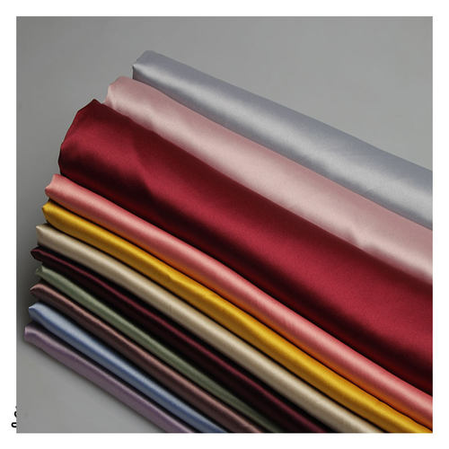 亚光色丁弹力布料服装面料衬衣连衣裙大衣里衬缎面仿真丝绸缎布料 - 图3