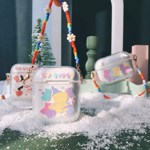 Apple, huawei, оригинальные наушники, совместимый защитный чехол, ретро милая цепь, 3