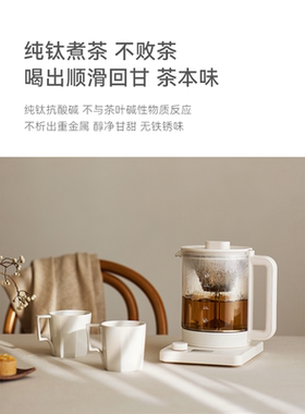 立时养生壶纯钛家用多功能烧水壶煮花茶壶蒸汽喷淋式煮茶器