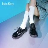 Kiss Kitty Кожаные туфли на платформе в английском стиле, в британском стиле, круглый носок, широкий устойчивый каблук