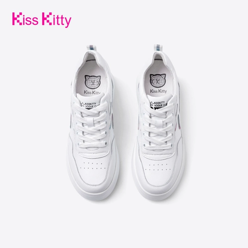 Kiss Kitty [内增高小白鞋透气百搭运动鞋厚底休闲鞋板鞋SA21154-36]