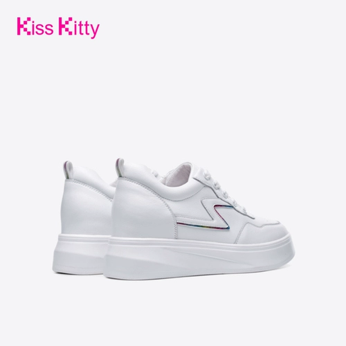 Kiss Kitty [内增高小白鞋透气百搭运动鞋厚底休闲鞋板鞋SA21154-36]