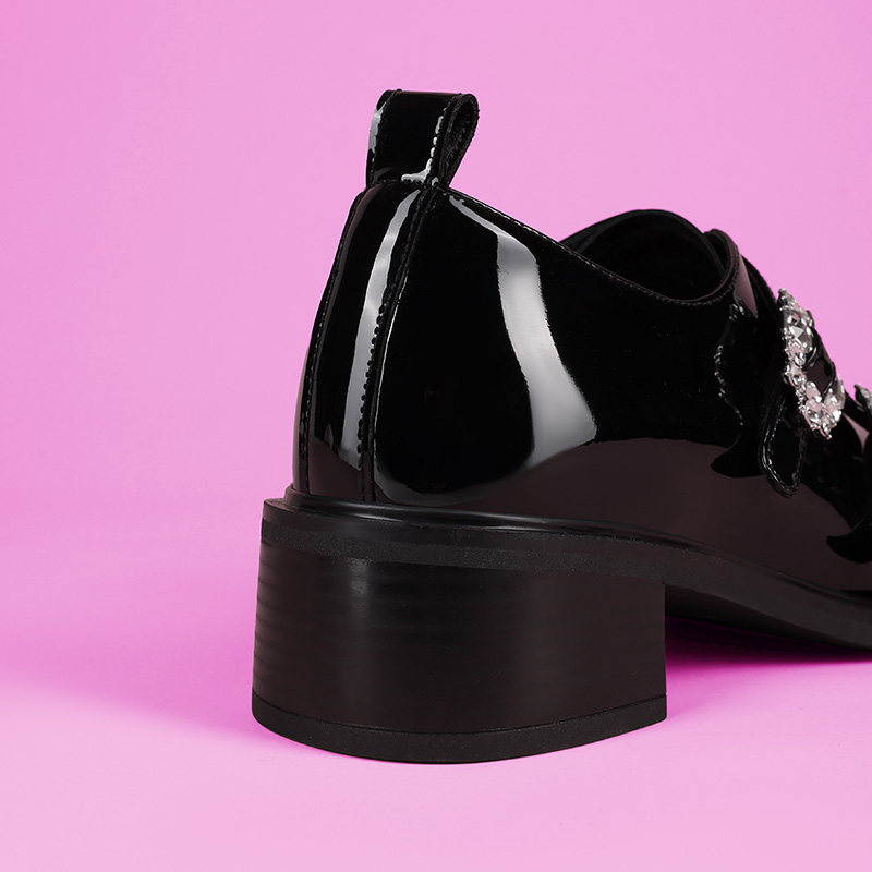 KISSKITTY厚底乐福鞋女英伦风一脚蹬小皮鞋双皮带扣不累脚单鞋子,淘宝优惠券,粉丝福利购,淘宝优惠卷