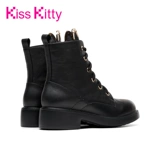 Kiss Kitty Martens, зимние утепленные ботинки, короткие сапоги на платформе, средней длины, средний каблук