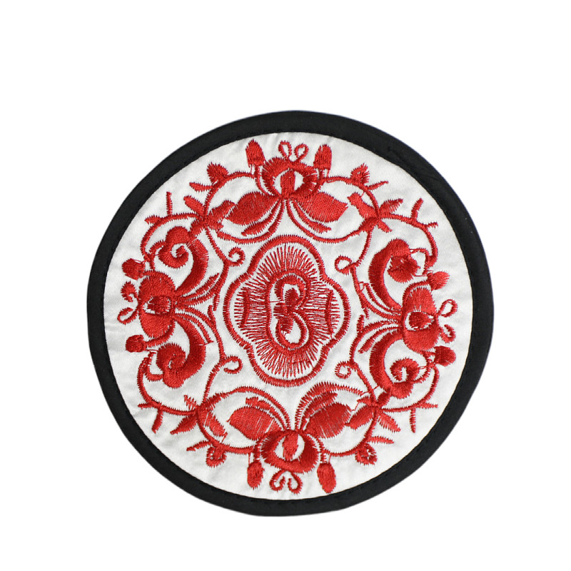 特色苗绣布艺刺绣中国风杯垫套装创意圆形隔热垫特色外事礼品民族,淘宝优惠券,粉丝福利购,淘宝优惠卷
