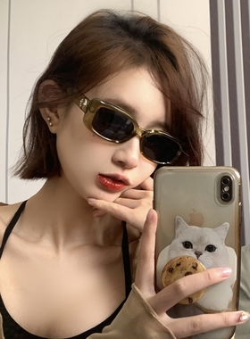 方框墨绿色气质辣妹高级感墨镜
