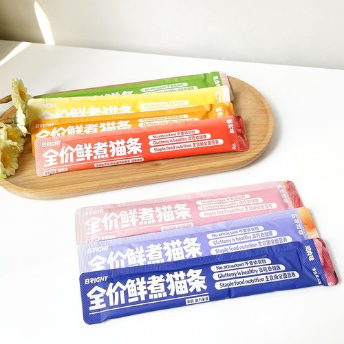 布兰德主食猫条全价鲜煮猫条美毛营养增肥发腮12g*7鸡肉主食餐包 - 图2