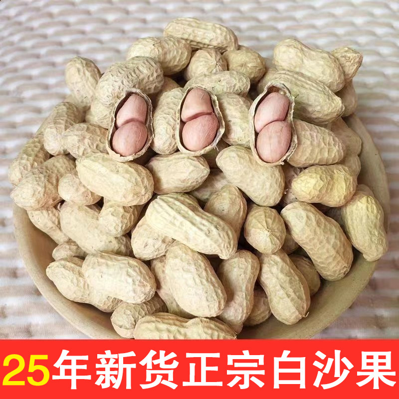 带壳生花生新鲜晒干粉红皮花生果新货农家种植5斤装高产2025年