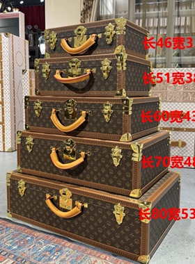 ZC·宗宸家居】高定款复古老花硬箱柜手工创意储物塔箱六件套