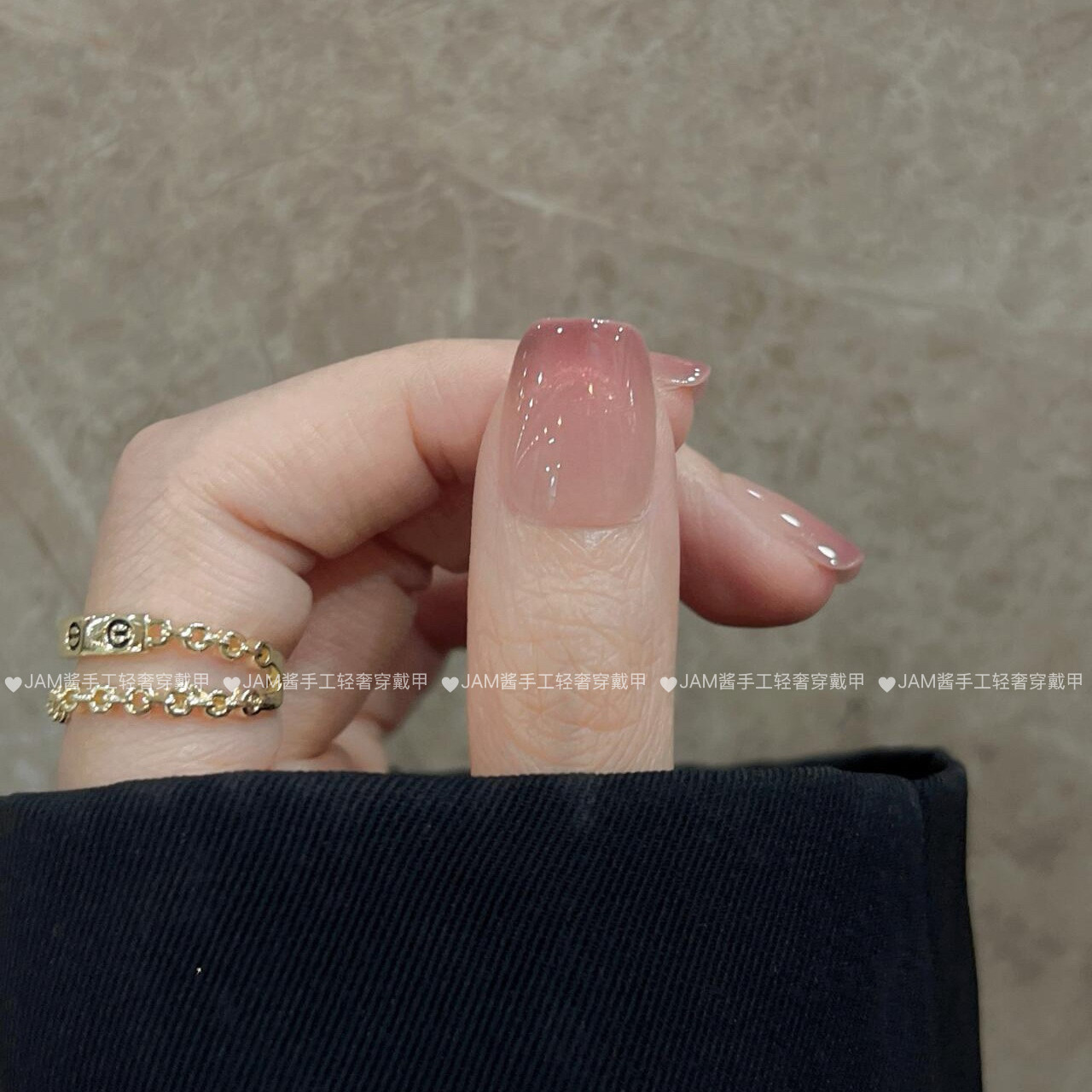 星岩极光 新款纯手工穿戴甲短款猫眼法式简约穿戴美甲中长款高级,淘宝优惠券,粉丝福利购,淘宝优惠卷
