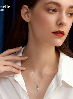 法国Eternelle珠宝原创设计心动热气球项链女纯银小众设计锁骨链