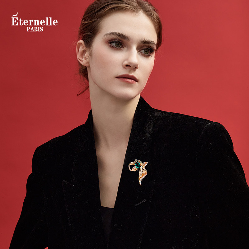 Eternelle法国永恒蝴蝶结胸针女高档精致秋冬配饰领针别针扣胸花,淘宝优惠券,粉丝福利购,淘宝优惠卷