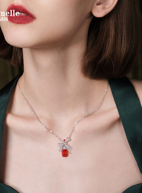 Eternelle法国永恒原创蝴蝶结项链时髦甜美高级锁骨链生日礼物