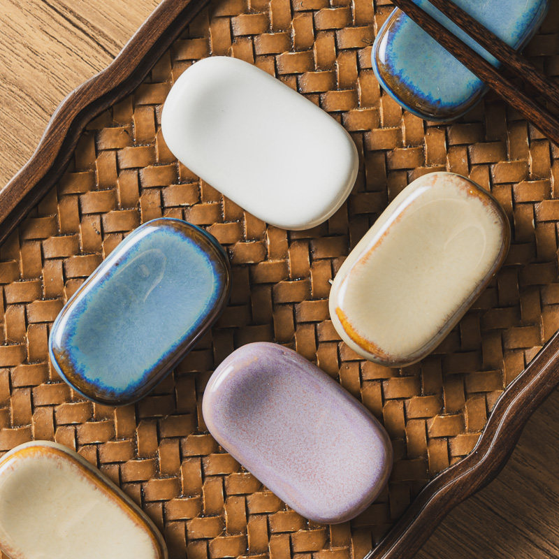 现代简约日式窑变陶瓷筷子架家用仪式感筷枕餐厅摆台勺托架筷架,淘宝优惠券,粉丝福利购,淘宝优惠卷