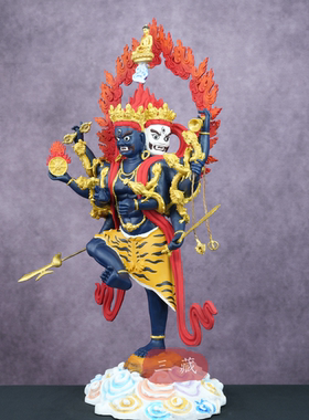 藏传铜鎏金彩绘秽迹金刚佛像72cm