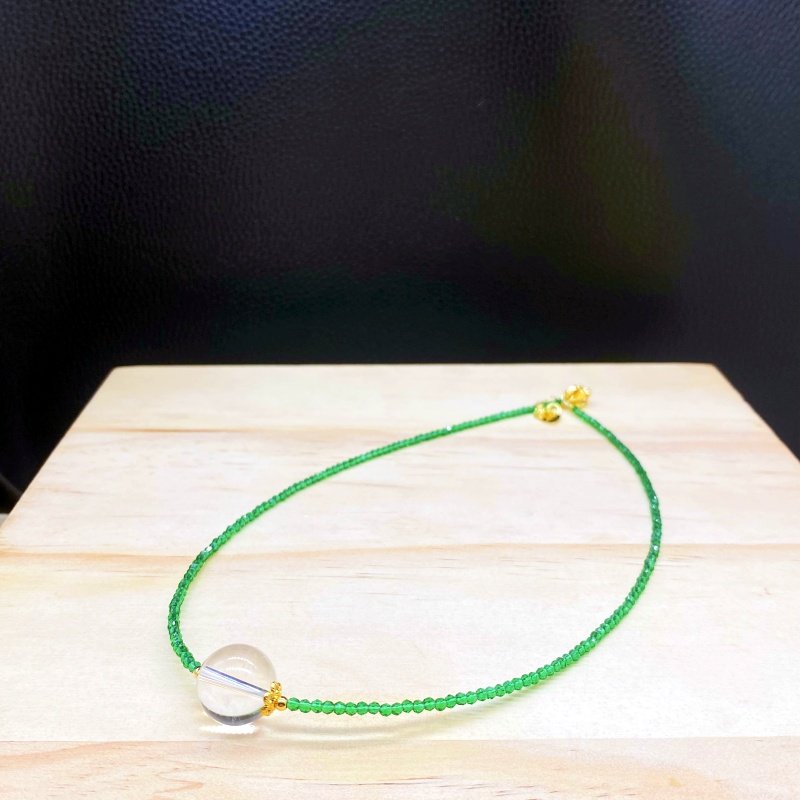 白水晶尖晶锁骨链项链颈链手工细款小饰品女款手工串珠原创百搭,淘宝优惠券,粉丝福利购,淘宝优惠卷