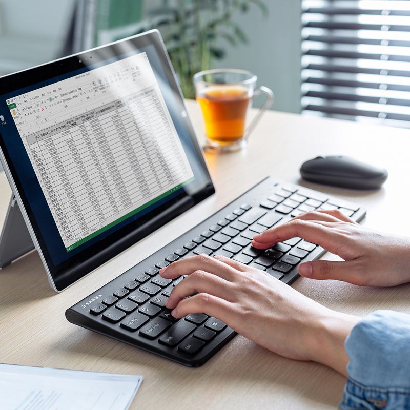 日本SANWA无线蓝牙键盘鼠标套装ipad手机平板mac台式电脑笔记本 - 图1