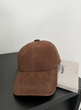 小羊皮鸭舌帽欧美秋冬定型
