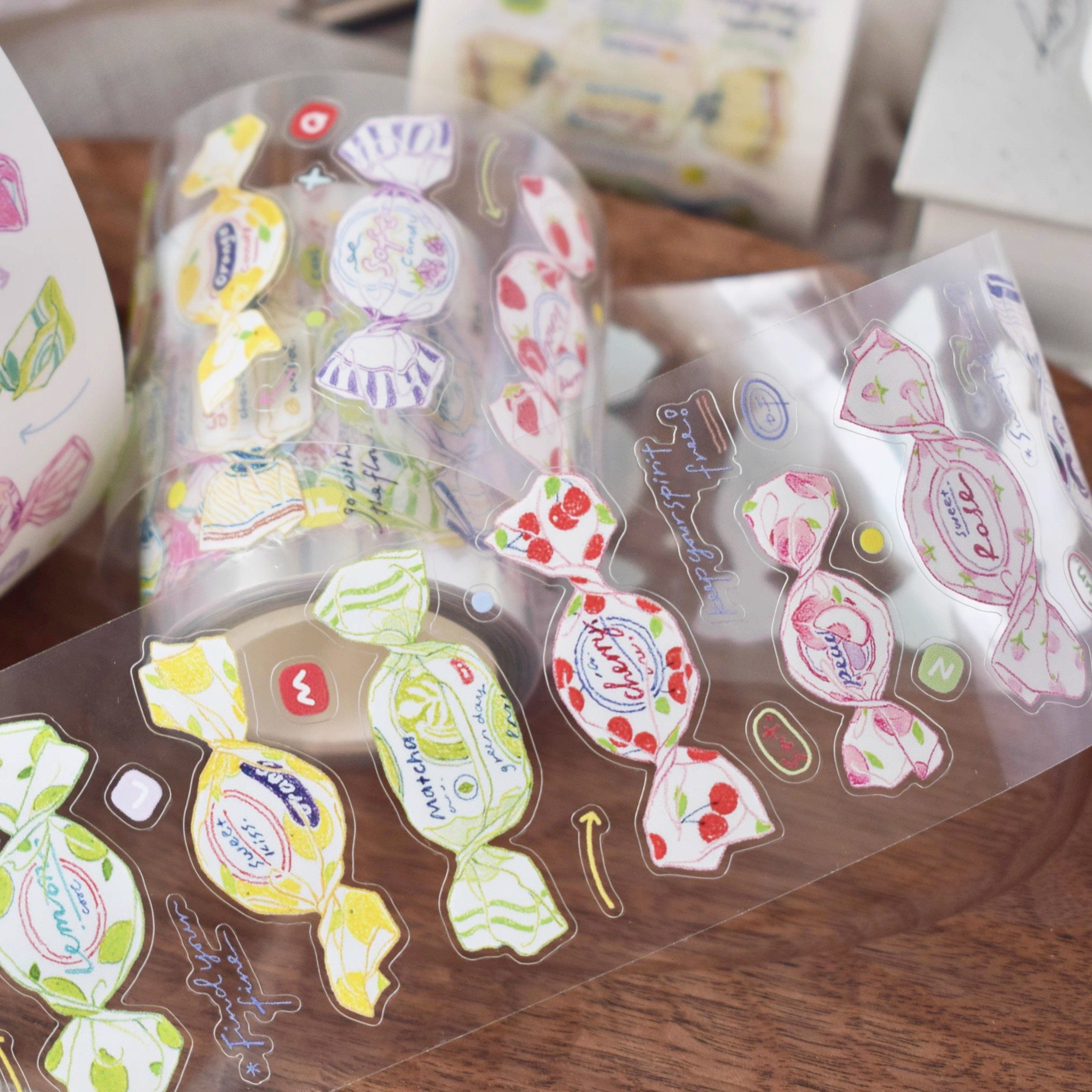 【循环分装 】多弗集物 糖果系列胶带贴纸卷便签手绘彩铅盐系清新,淘宝优惠券,粉丝福利购,淘宝优惠卷