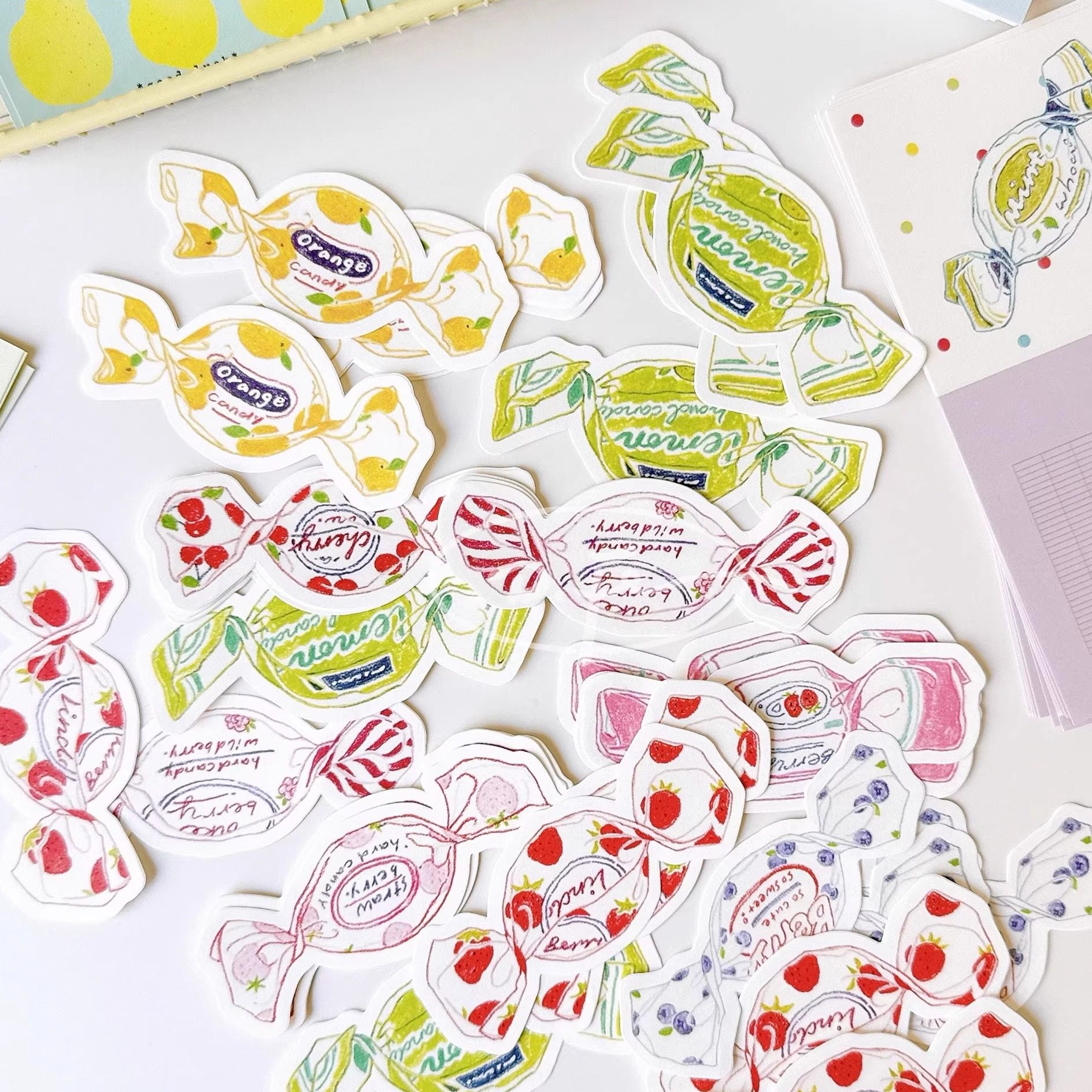 【循环分装 】多弗集物 糖果系列胶带贴纸卷便签手绘彩铅盐系清新,淘宝优惠券,粉丝福利购,淘宝优惠卷