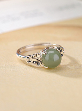 本月新品限时优惠和田玉戒指女