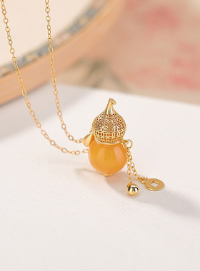 本月新品限时优惠葫芦铜钱项链