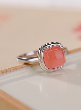 本月新品限时优惠水红玛瑙戒指