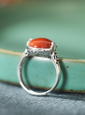 本月新品限时优惠南红玛瑙戒指