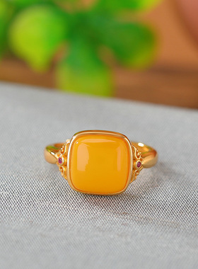 蜜蜡高级戒指本月新品限时优惠