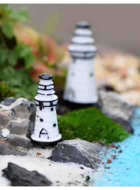 灯塔房屋建筑欧式风海景小摆件