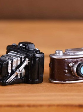 微景观迷你复古家用电器树脂钢琴收音机电话电视像机行李箱小饰品