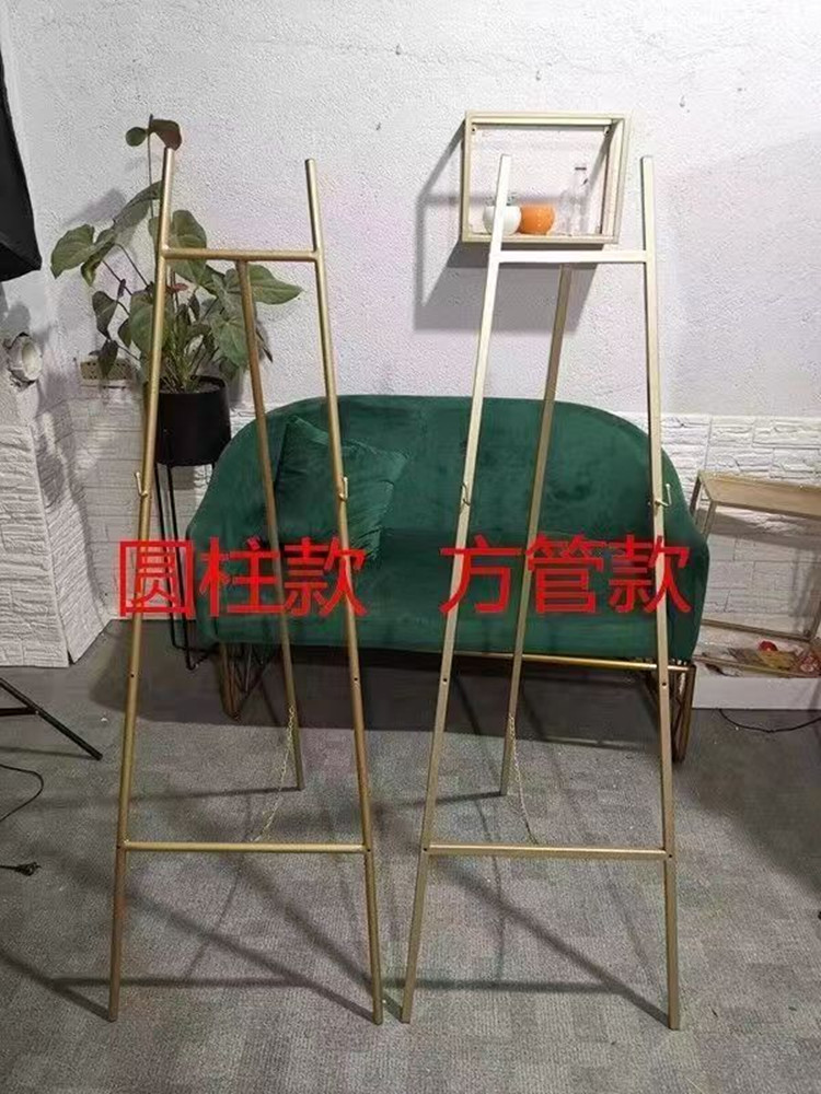 画架展示架海报架托架油画三脚架铁艺三角落地展示架婚礼迎宾架子 - 图1