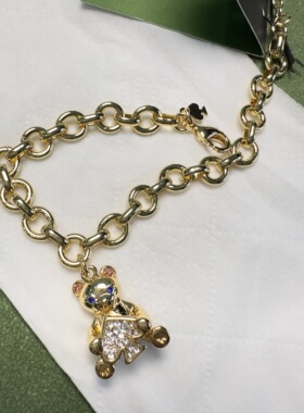 高品质外贸饰品小众甜美田园风小熊耳钉项链手链可爱的熊熊