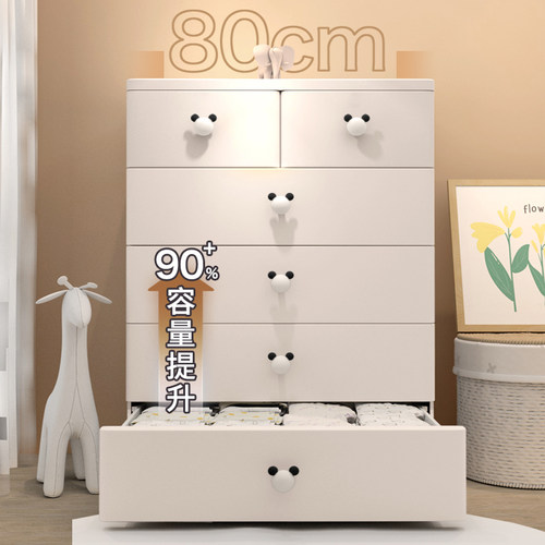 儿童简易衣柜婴儿出租房家用卧室衣橱床头收纳柜子宝宝衣服储物箱 - 图0