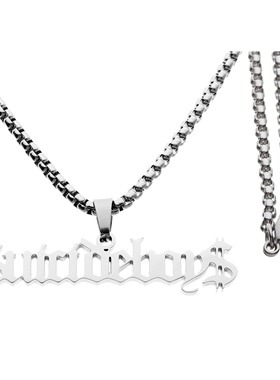 欧美男女嘻哈情侣吊坠项链