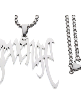 欧美情侣吊坠项链钛钢