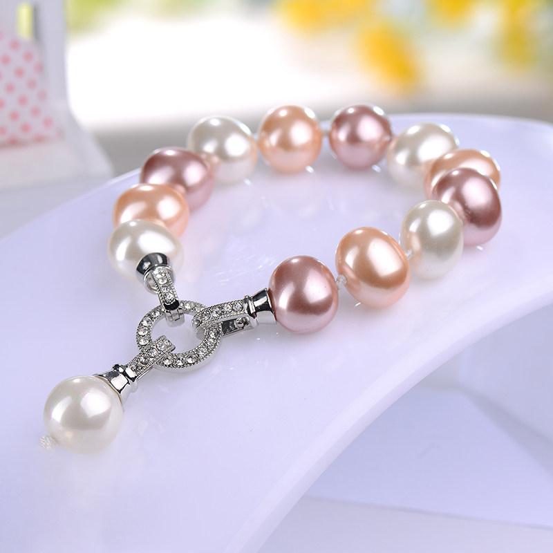 原创设计异形巴洛克珍珠女ins手链 晶柜手链