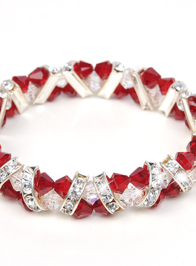 幸运花环奥地利水晶手链女气质