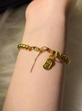 古法金镀18K金不掉色元宝招财纳福送长辈送老婆送阿姨