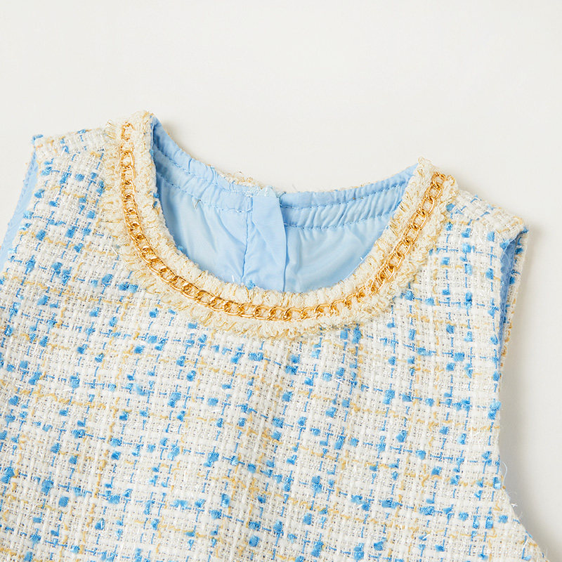 Hello Kitty童装春女童连衣裙无袖毛呢公主裙子儿童小香风背心裙,淘宝优惠券,粉丝福利购,淘宝优惠卷