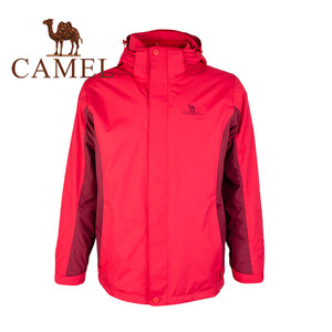 Camel/骆驼男户外冲锋衣户外防风三合一加绒棉衣男外套8W1A18019