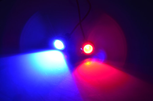 摩托车电动车鹰眼改装配件鬼火螺丝灯底盘灯踏板LED装饰超亮彩灯-图2