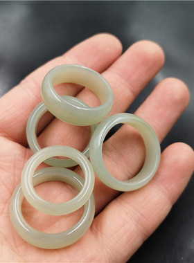 天然男款白玉戒指