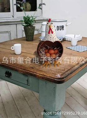 跨境新品鸡摆件鸡蛋收纳家居摆件收纳家居装饰Garden Crafts Diy