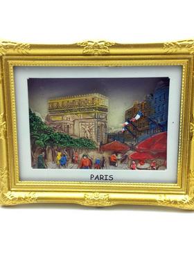 欧洲旅游纪念品摆件冰箱贴 巴黎铁塔巴黎圣母院伦敦磁性冰箱贴